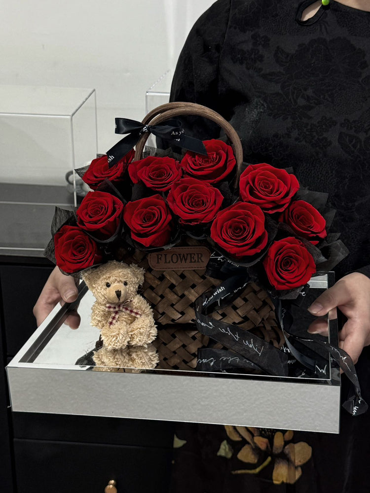 “Little Bear Flower Basket”