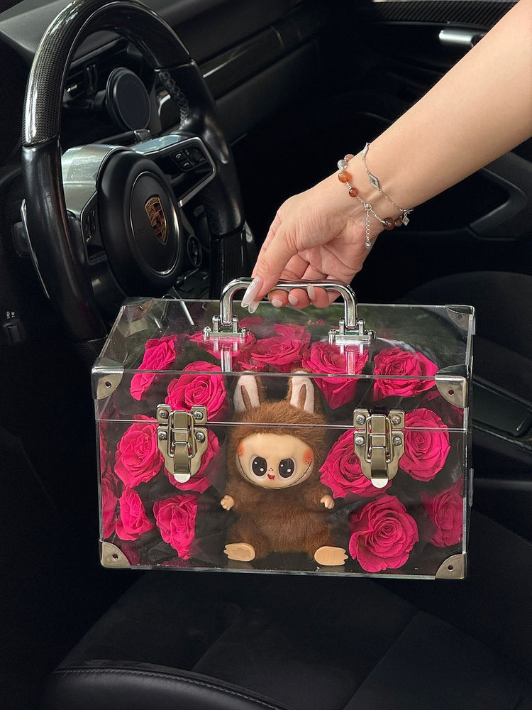 Labubu Luggage Flower Box