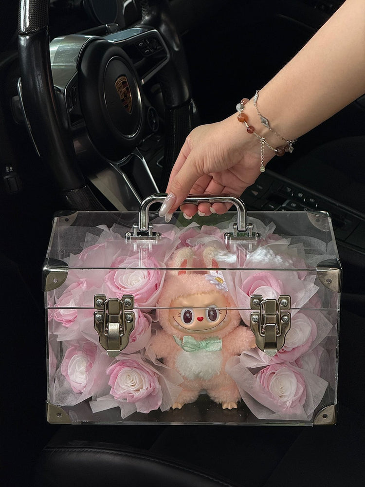 Labubu Luggage Flower Box