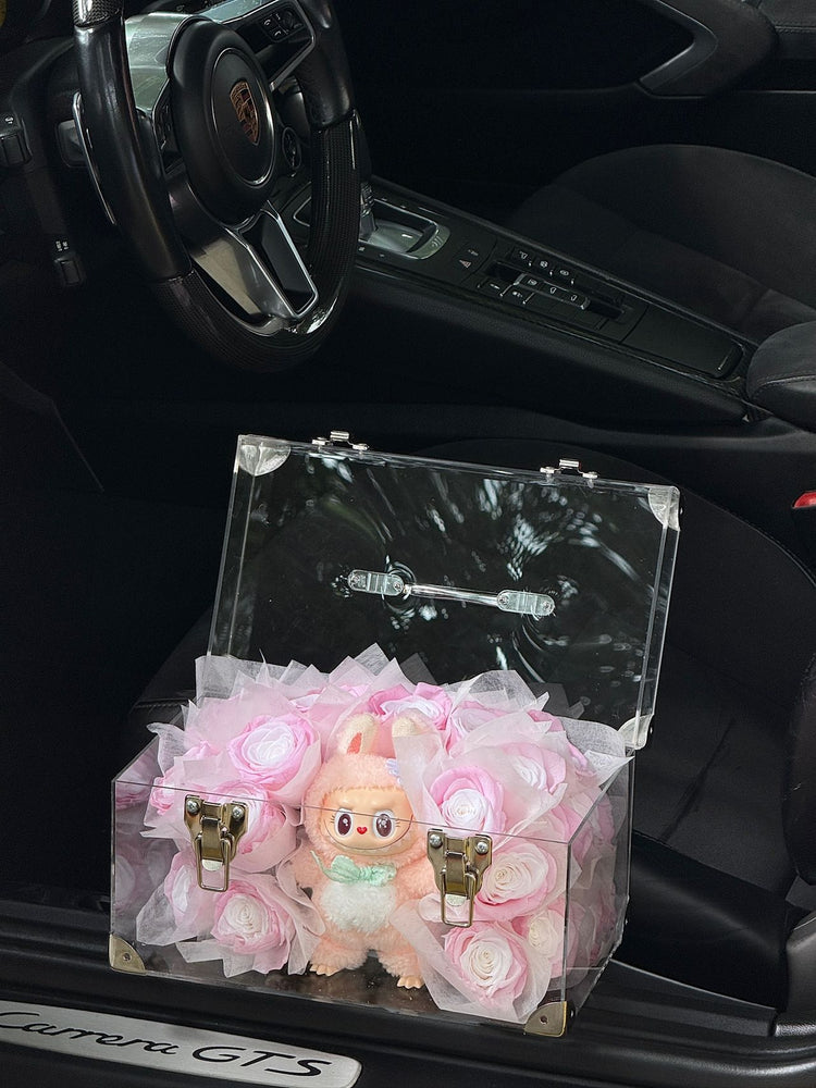 Labubu Luggage Flower Box