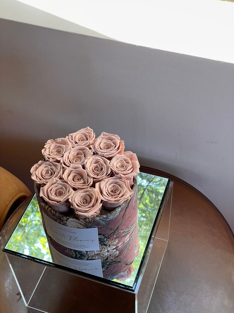 11 Roses Oil Painting Style Hug Bucket