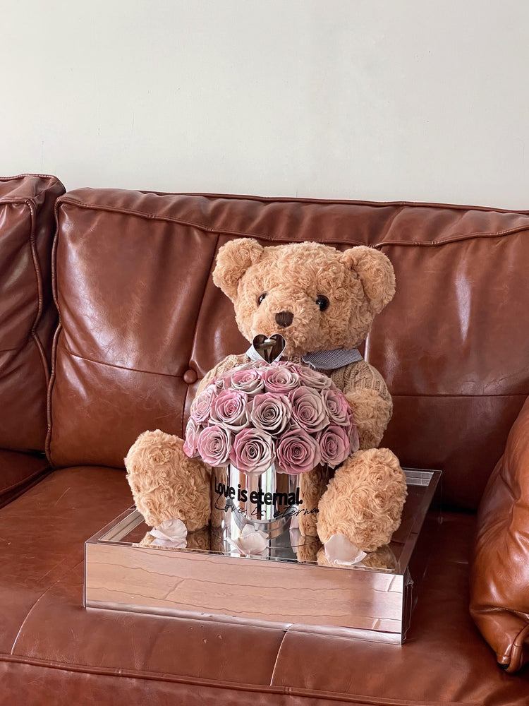 Large Teddy Bear and Hug Bucket