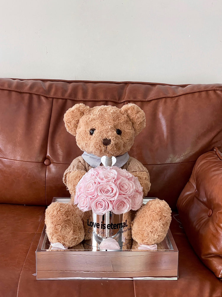 Large Teddy Bear and Hug Bucket
