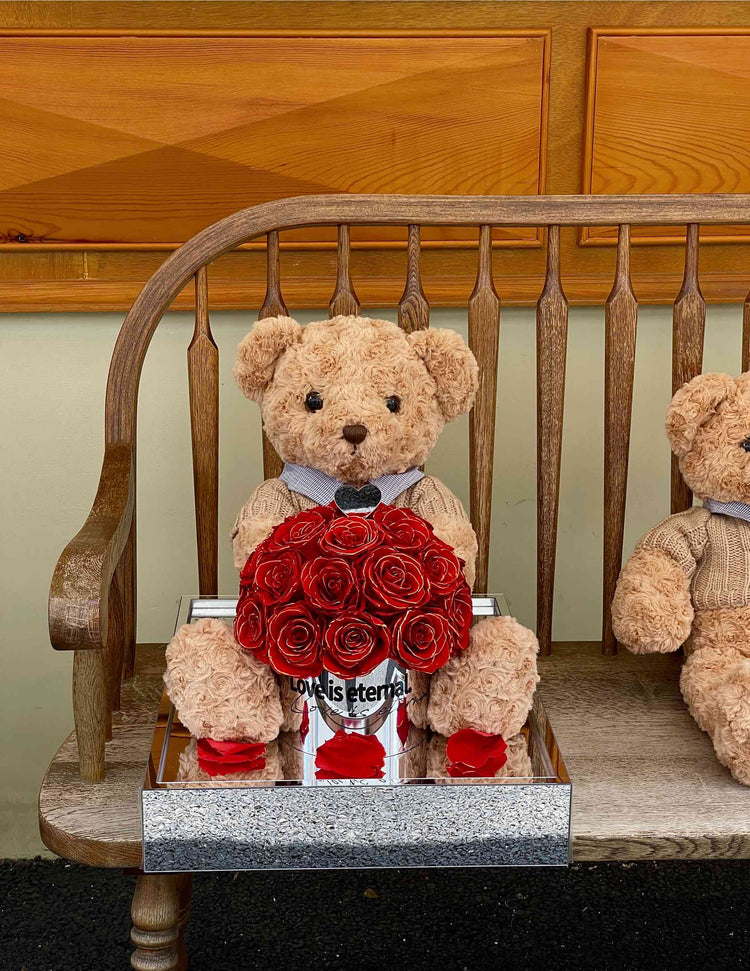 Large Teddy Bear and Hug Bucket