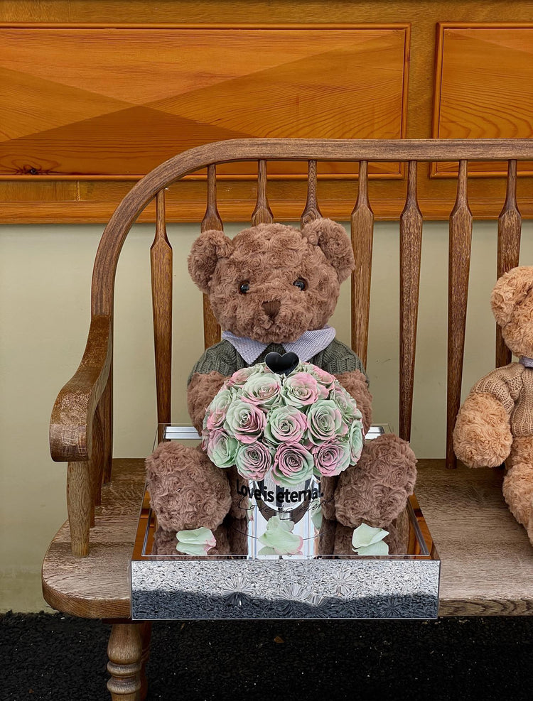 Large Teddy Bear and Hug Bucket