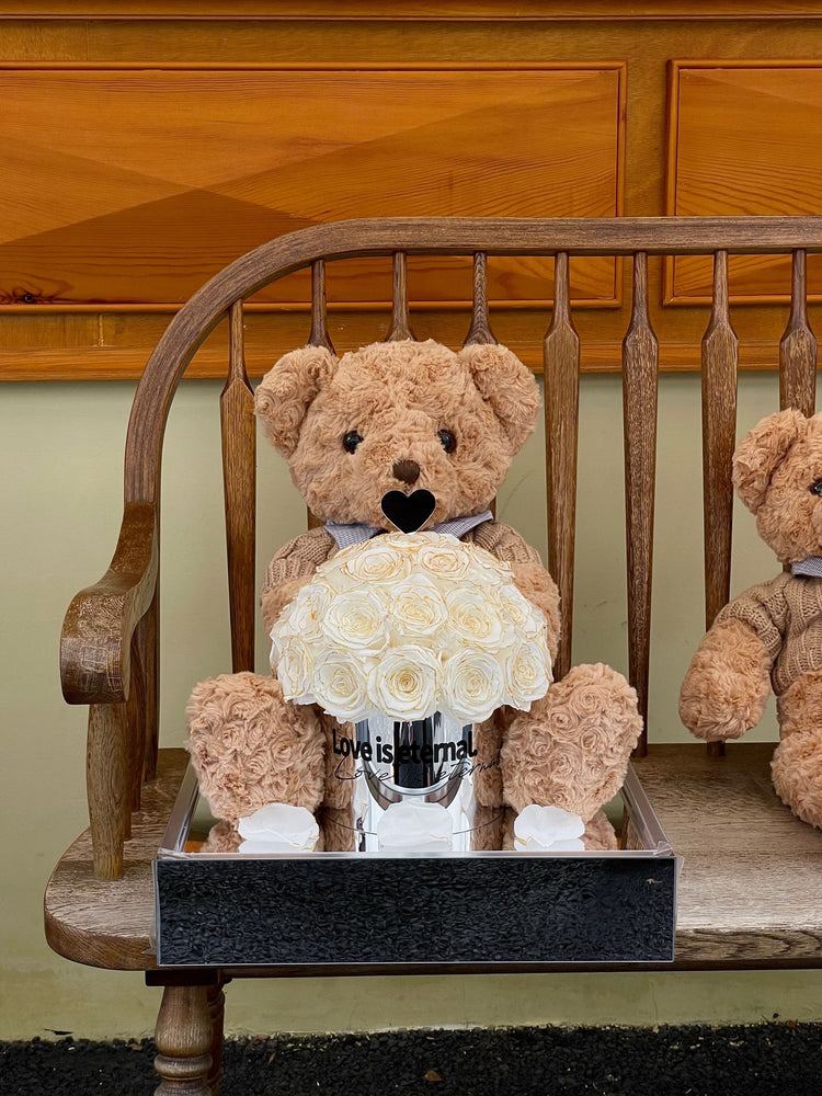 Large Teddy Bear and Hug Bucket