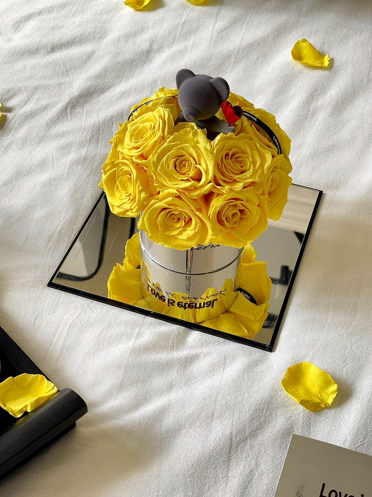 Yellow Rose Small Heart Bear