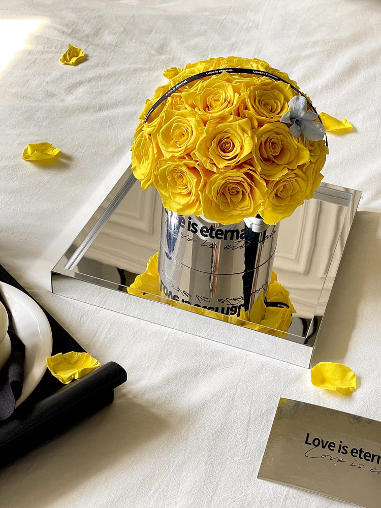 Yellow Rose Small Ball Hug Bucket